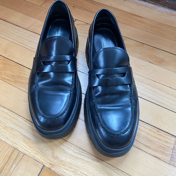 Vagabond James black leather platform loafers - Picture 4 of 5